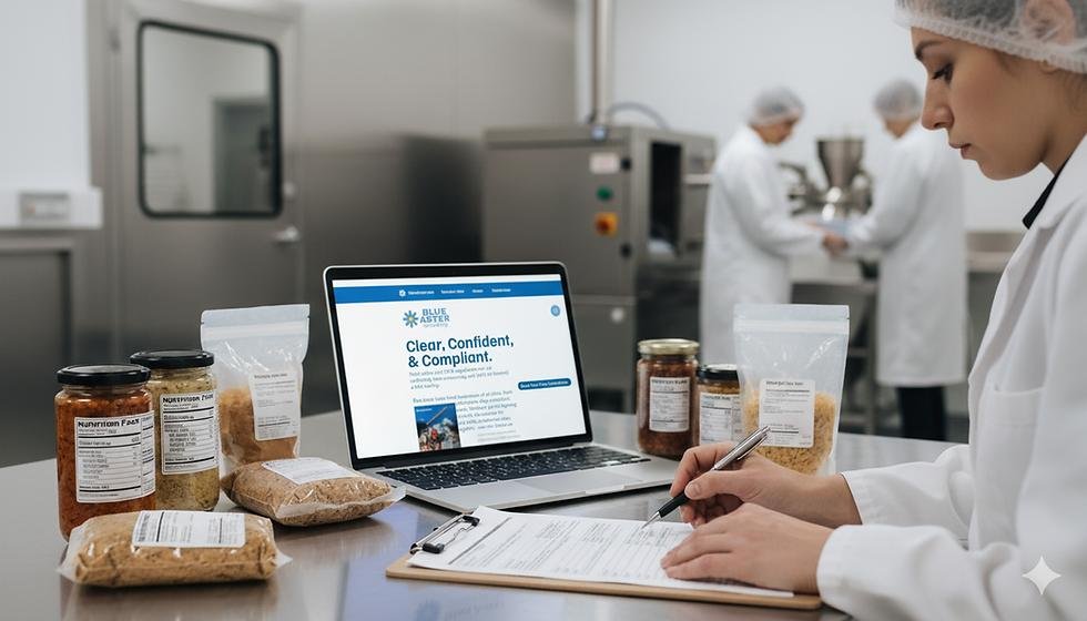 Modern food manufacturing facility with production line